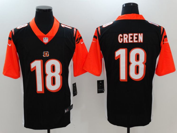 Men Cincinnati Bengals #18 Green Black Nike Vapor Untouchable Limited NFL Jerseys->cincinnati bengals->NFL Jersey